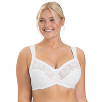 Miss Mary Of Sweden Cotton Blossom Underwired Bra - White - 40B
