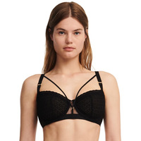Chantelle Monogram Half Cup Balcony Bra – Black – 32F