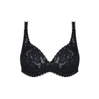 Playtex Flower Elegance Recycled Underwired Bra - Black - 36DD
